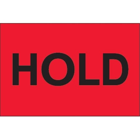 Bondad 2 x 3 in. - Hold Fluorescent Red Labels - Roll of 500 BO3359016